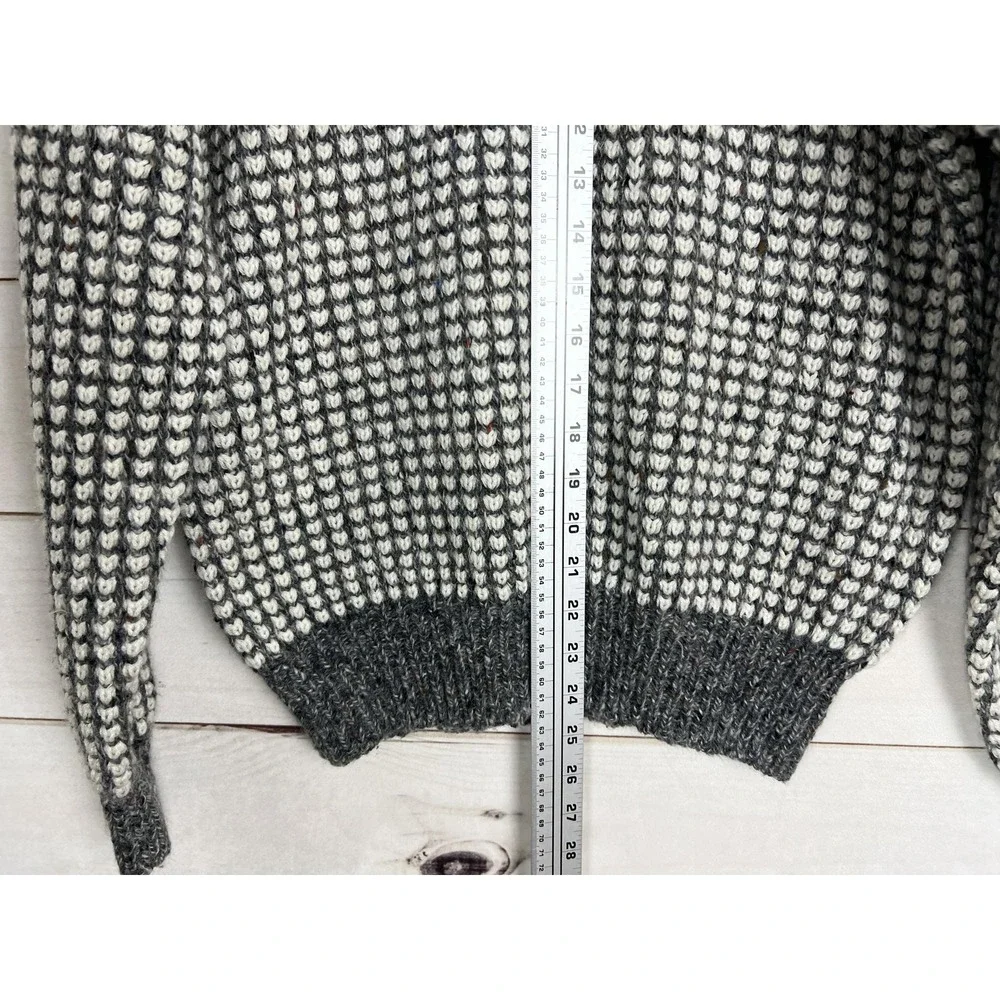 Expressions Sweater Mens Large Chunky Knit Wool Blend Textured Pullover 90s